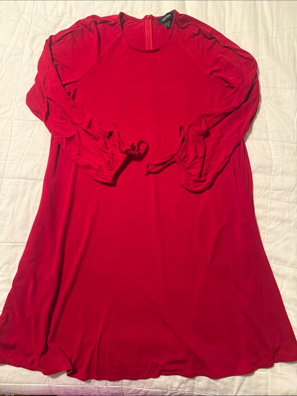 Karen Kane Long Sleeve Red A-Line Dress